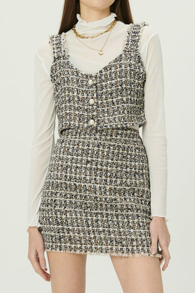 storets.com Diana Tweed Crop Top