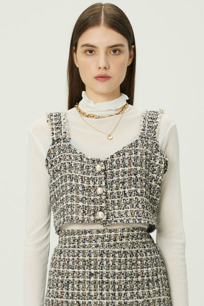 storets.com Diana Tweed Crop Top