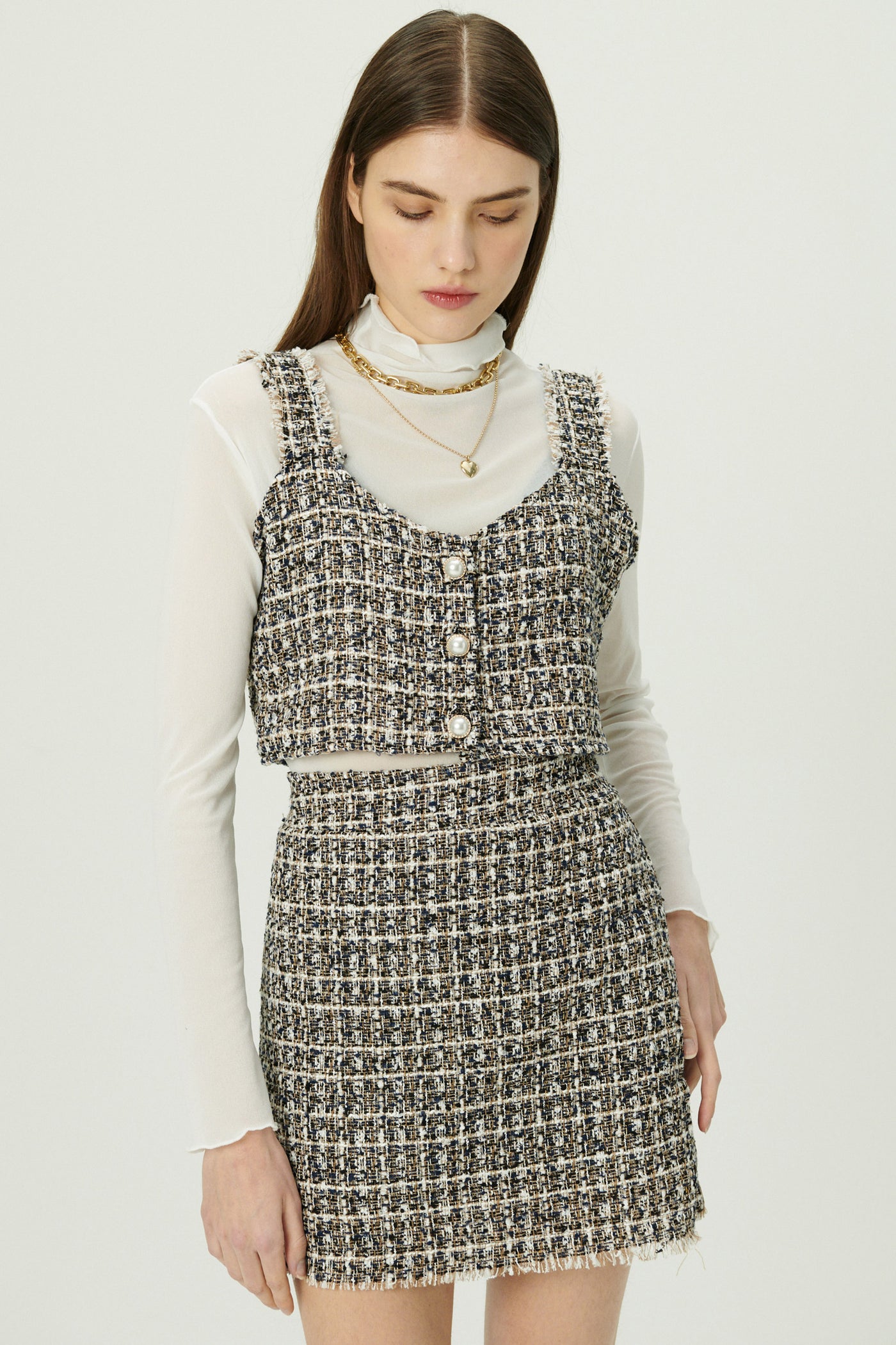 storets.com Diana Tweed Crop Top