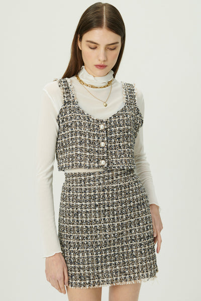 storets.com Diana Tweed Crop Top