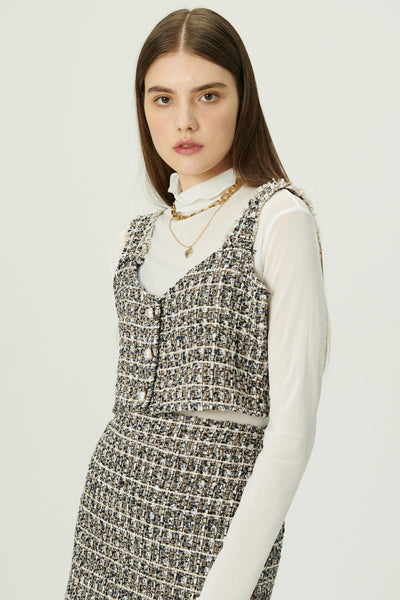 storets.com Diana Tweed Crop Top