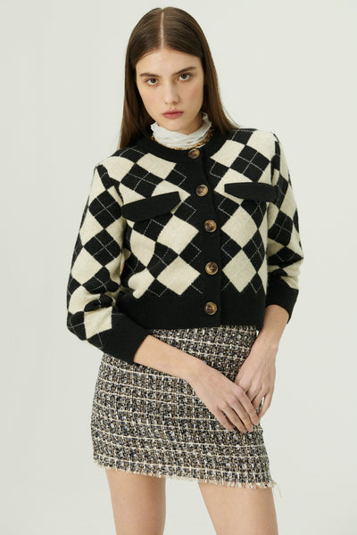 storets.com Daiana Argyle Crop Cardigan