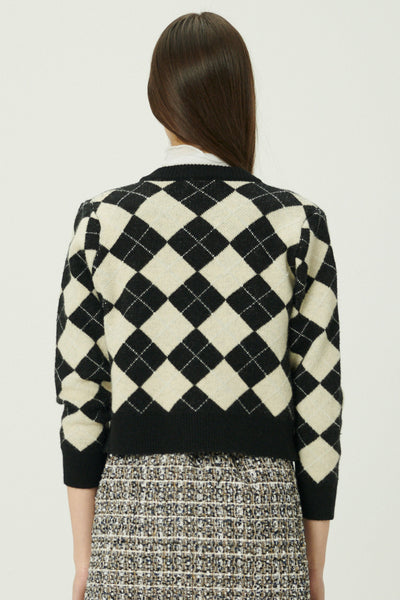 storets.com Daiana Argyle Crop Cardigan