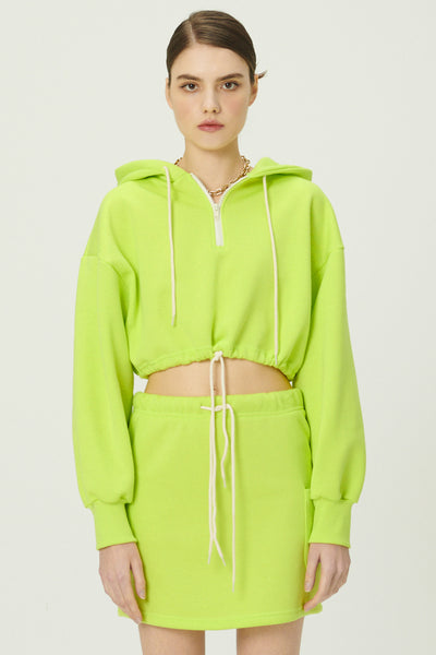 storets.com Erica Half Zip Crop Hoodie