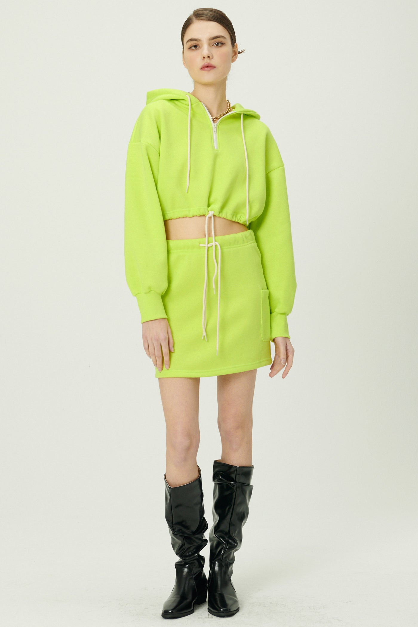 storets.com Erica Half Zip Crop Hoodie