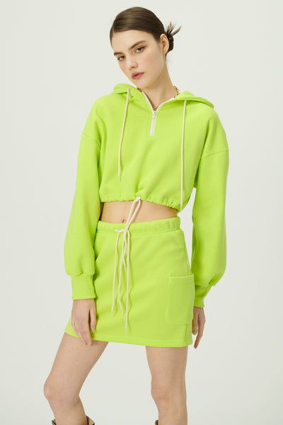 storets.com Erica Half Zip Crop Hoodie