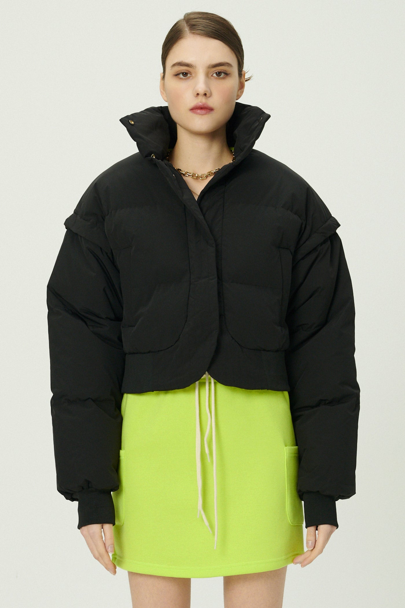storets.com Cynlee Two-way Puffer Crop Jacket