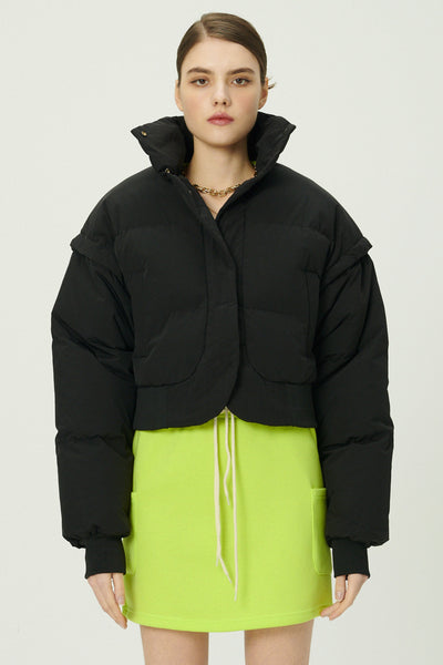 storets.com Cynlee Two-way Puffer Crop Jacket