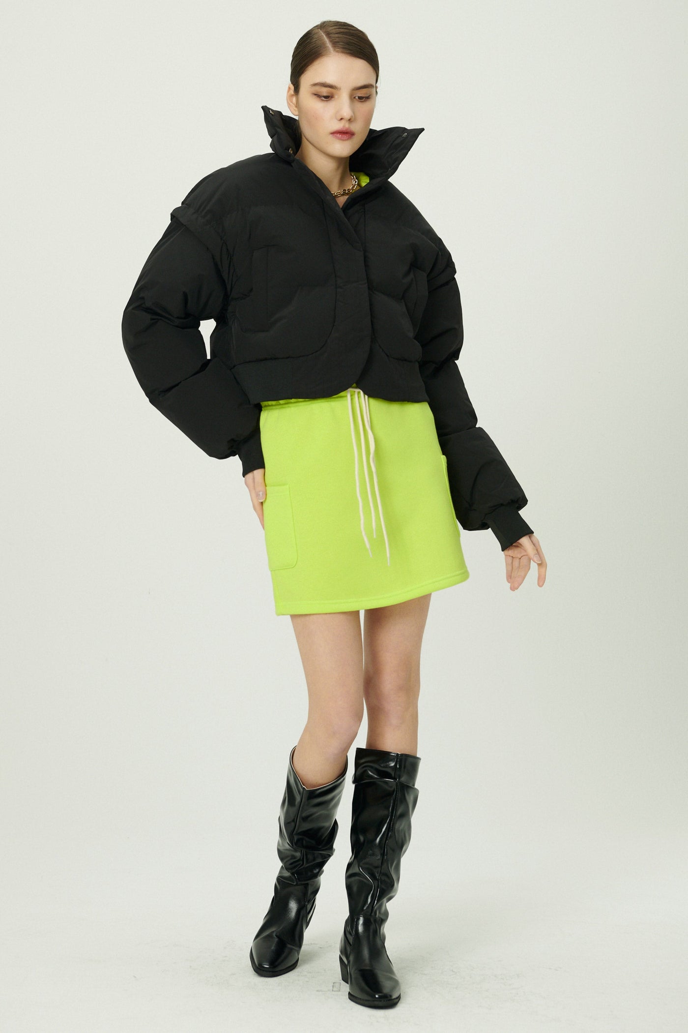 storets.com Cynlee Two-way Puffer Crop Jacket