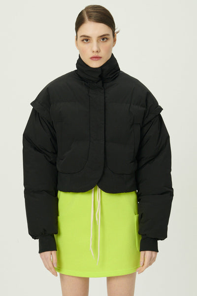 storets.com Cynlee Two-way Puffer Crop Jacket
