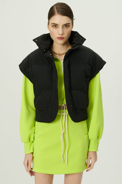 storets.com Cynlee Two-way Puffer Crop Jacket