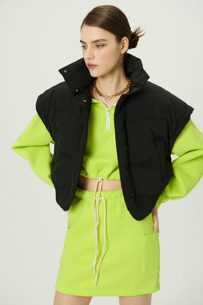 storets.com Cynlee Two-way Puffer Crop Jacket