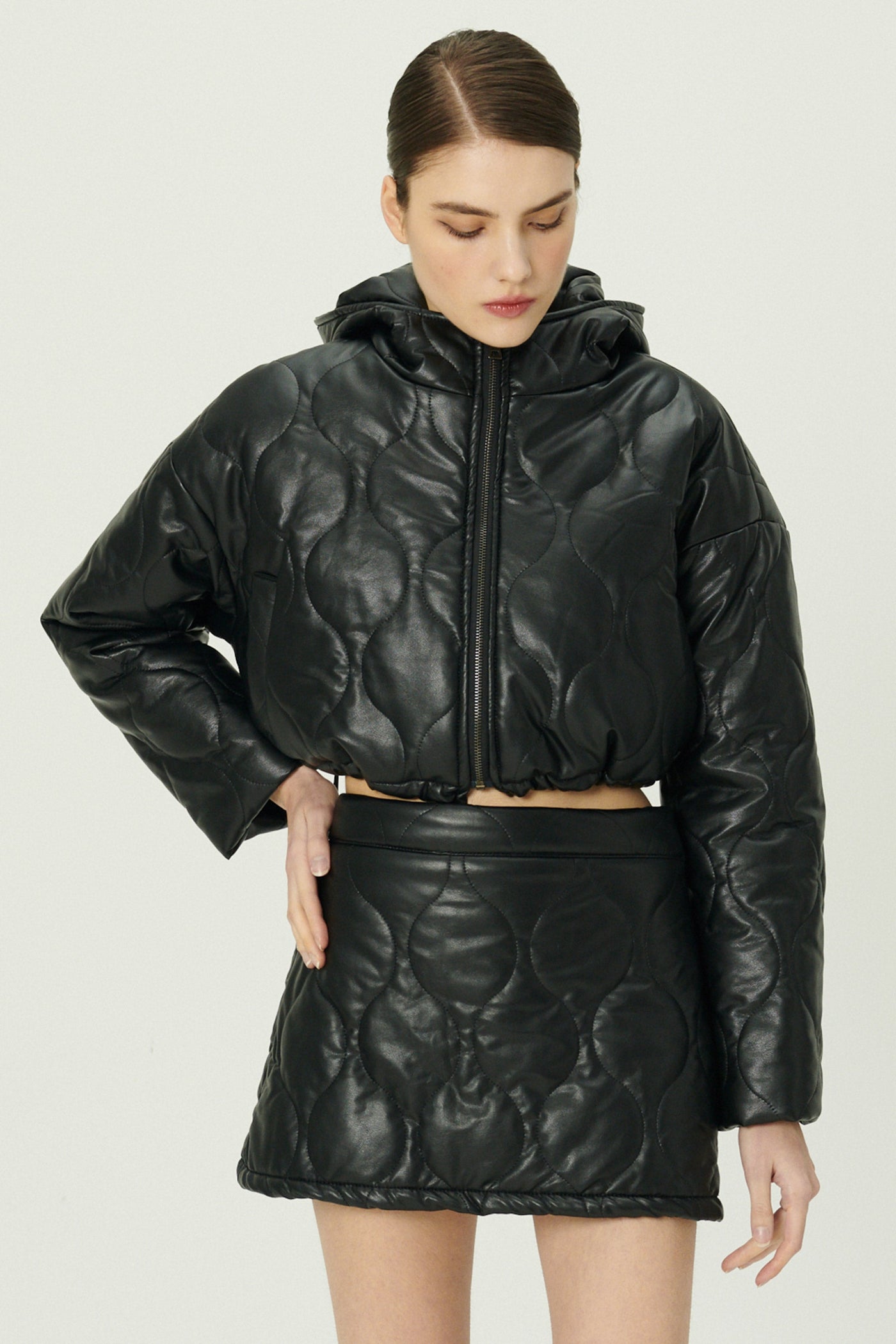 storets.com Anina Pleather Quilted Jacket