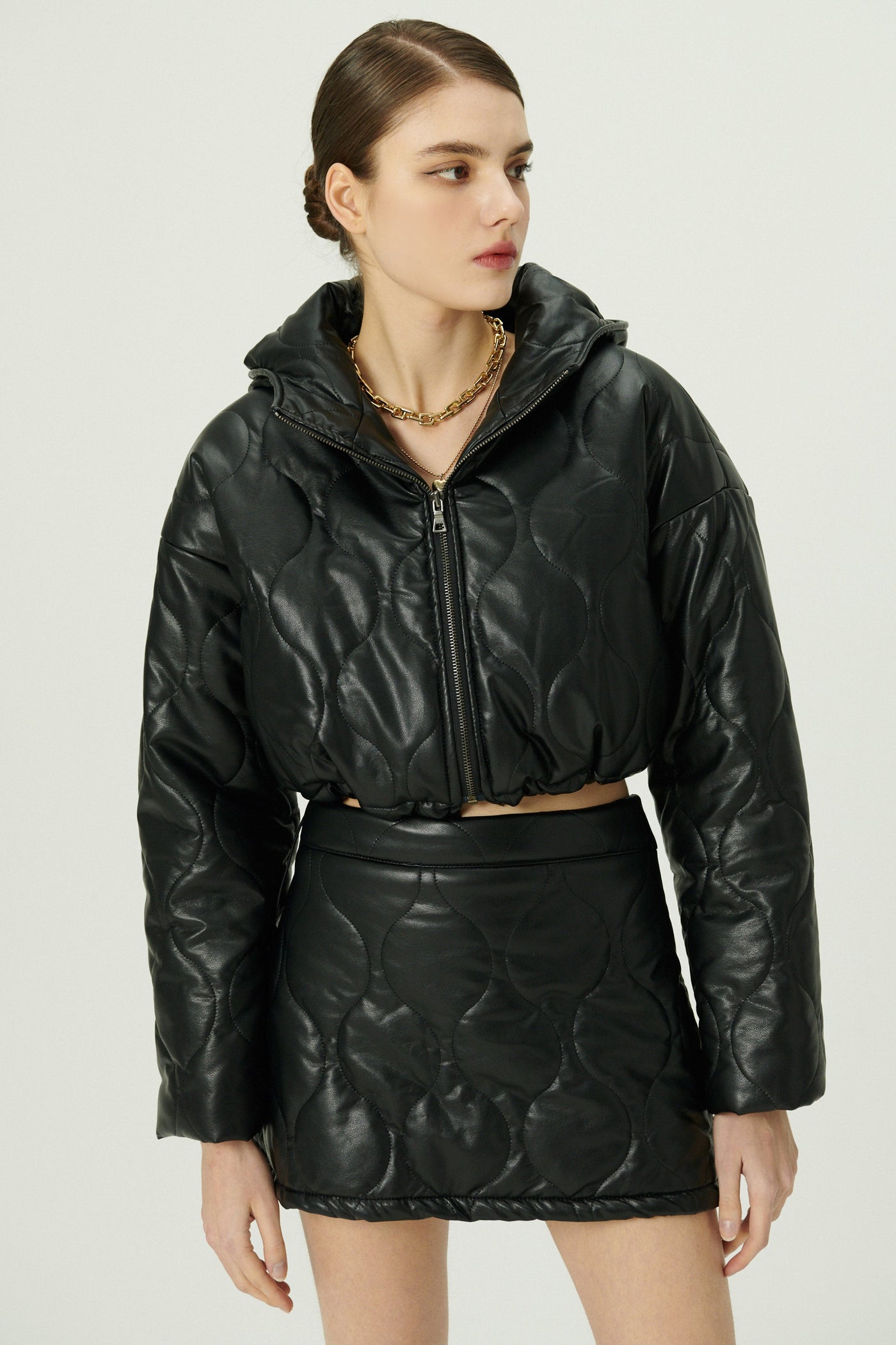 storets.com Anina Pleather Quilted Jacket