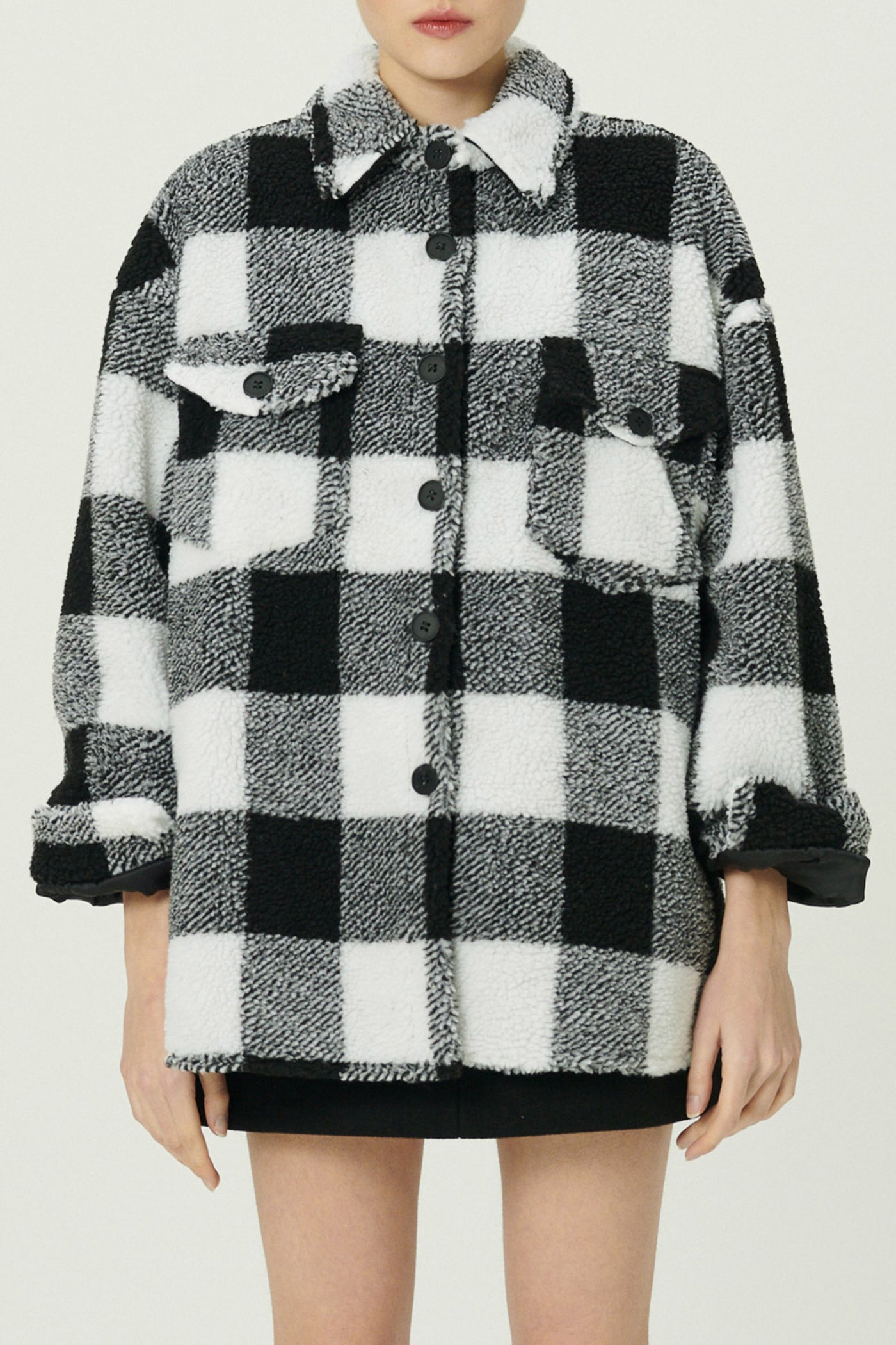 storets.com Taylor Checkerboard Teddy Shacket