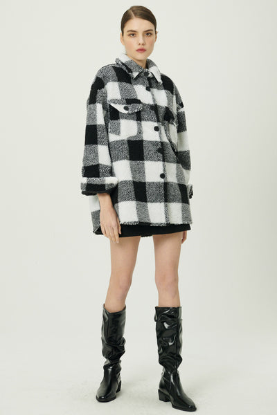 storets.com Taylor Checkerboard Teddy Shacket