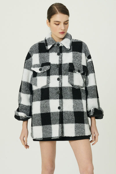 storets.com Taylor Checkerboard Teddy Shacket