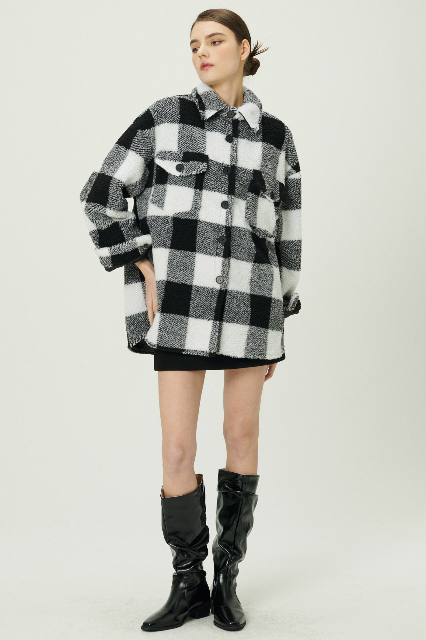storets.com Taylor Checkerboard Teddy Shacket