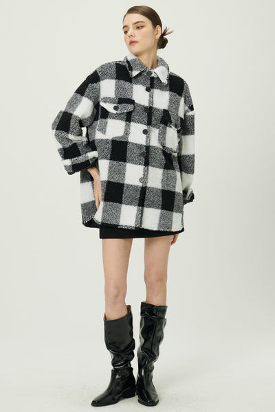 storets.com Taylor Checkerboard Teddy Shacket