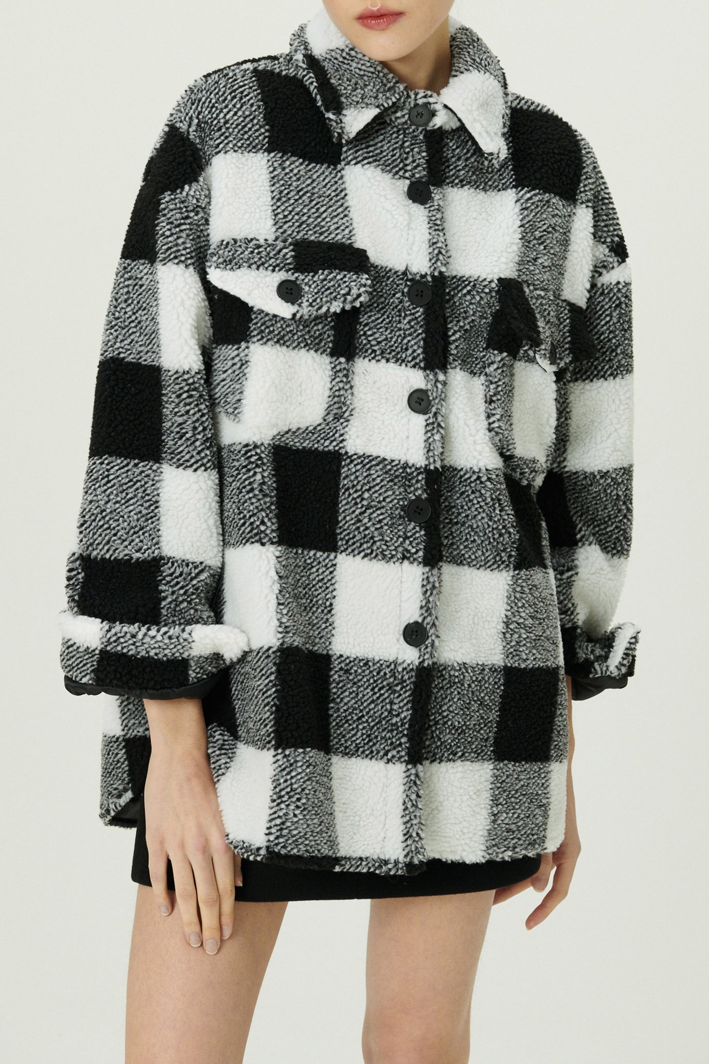 storets.com Taylor Checkerboard Teddy Shacket