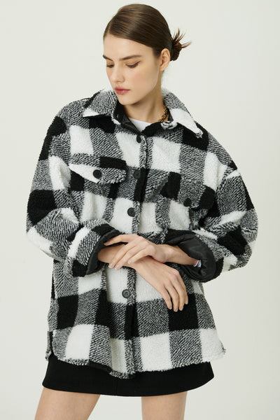 storets.com Taylor Checkerboard Teddy Shacket