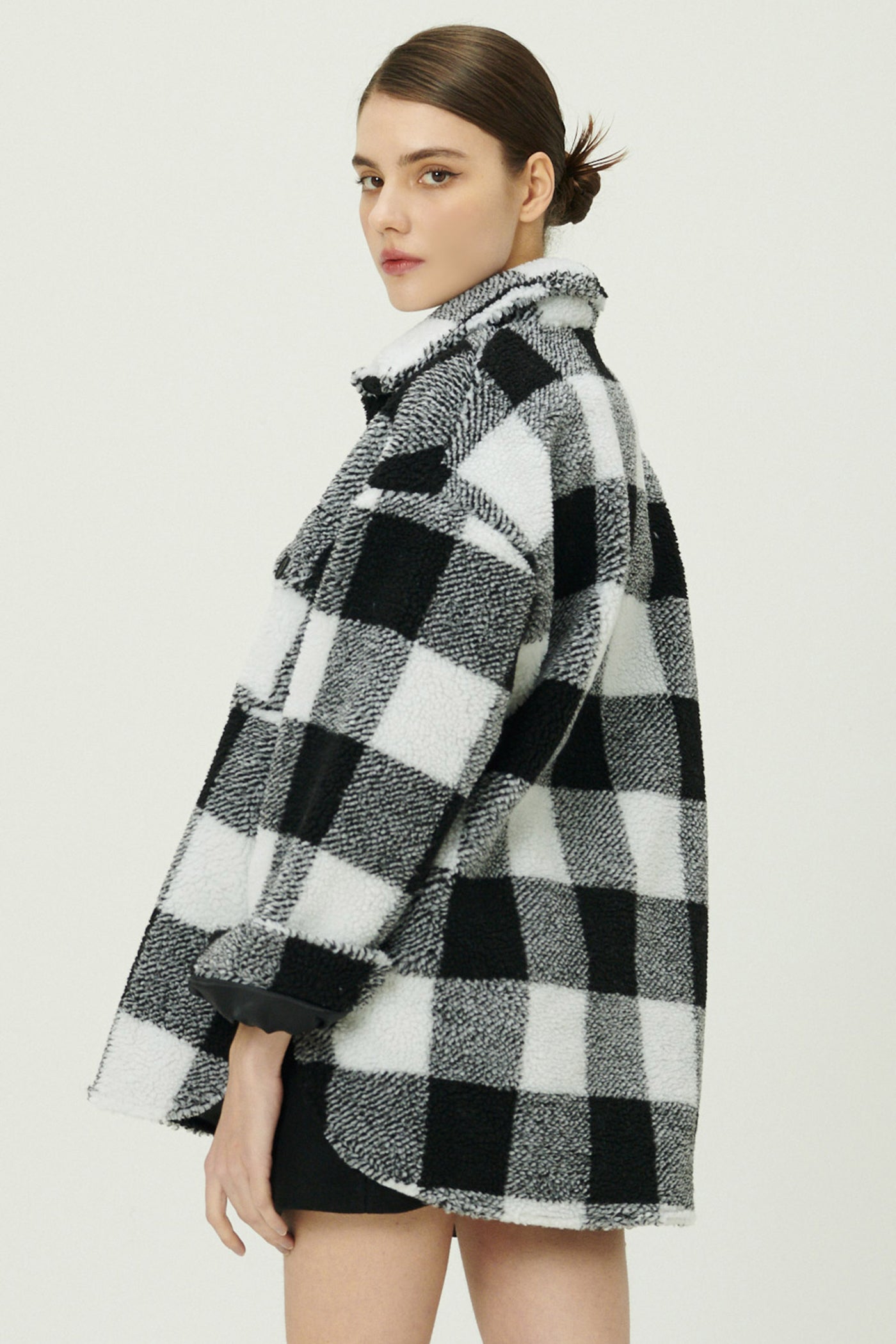 storets.com Taylor Checkerboard Teddy Shacket