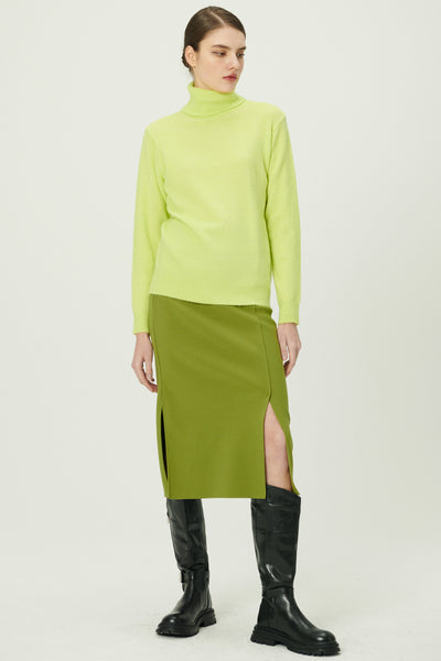 storets.com Melissa Slit Front Stretch Skirt