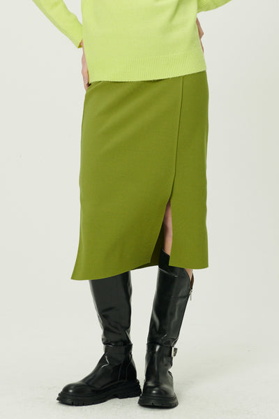 storets.com Melissa Slit Front Stretch Skirt
