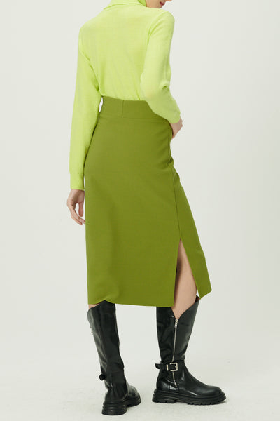 storets.com Melissa Slit Front Stretch Skirt