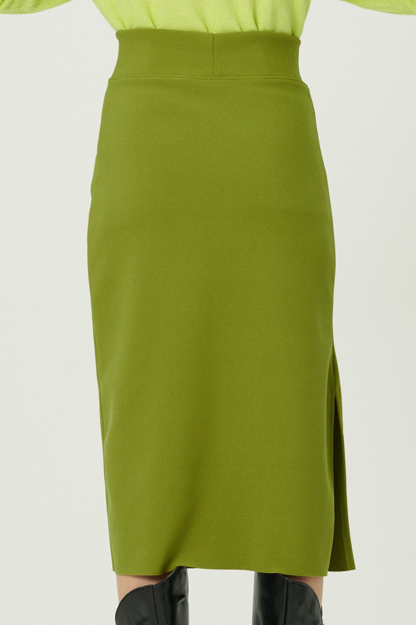 storets.com Melissa Slit Front Stretch Skirt