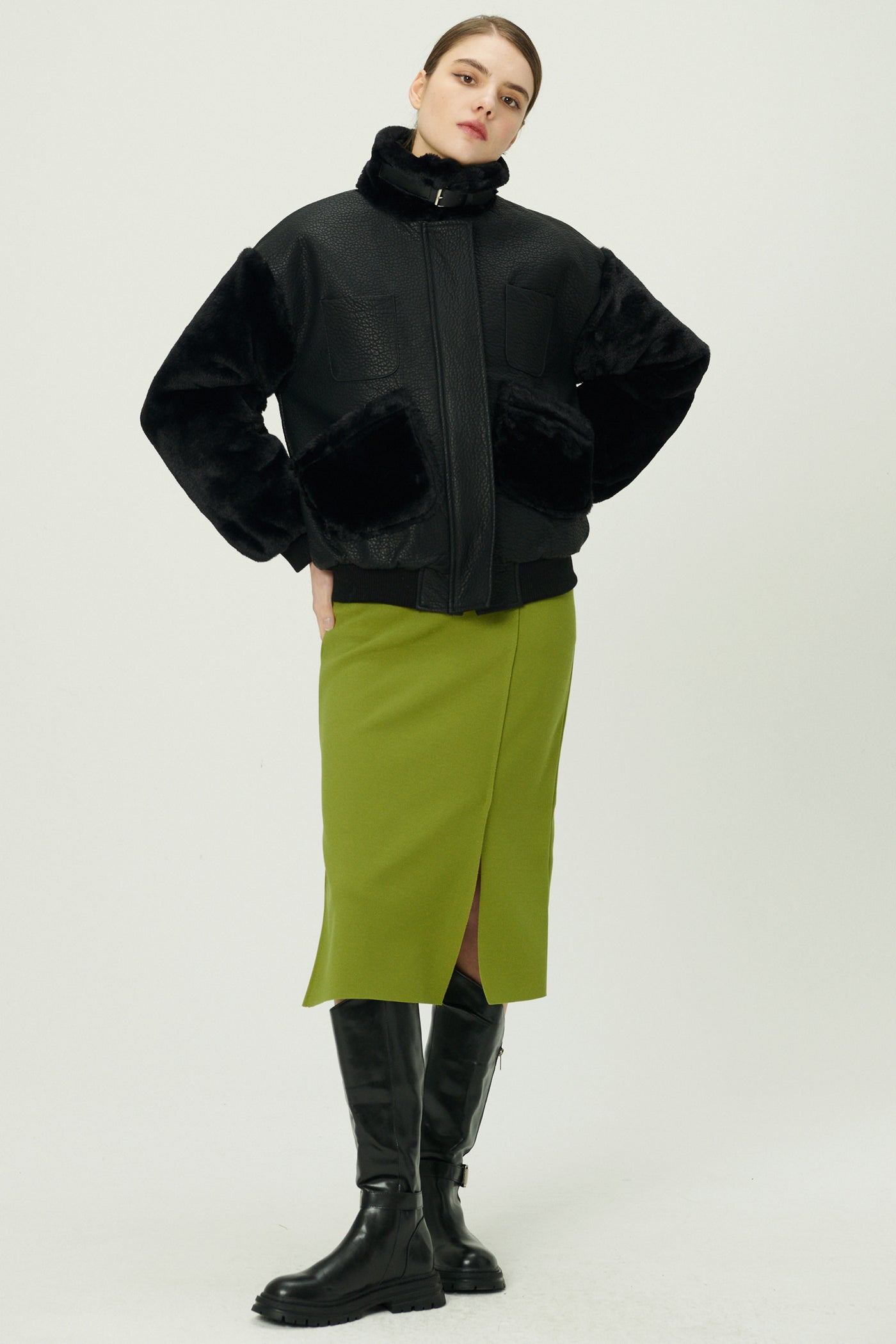 storets.com Oli Faux Fur Aviator Jacket