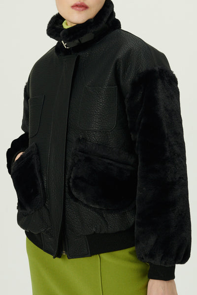 storets.com Oli Faux Fur Aviator Jacket