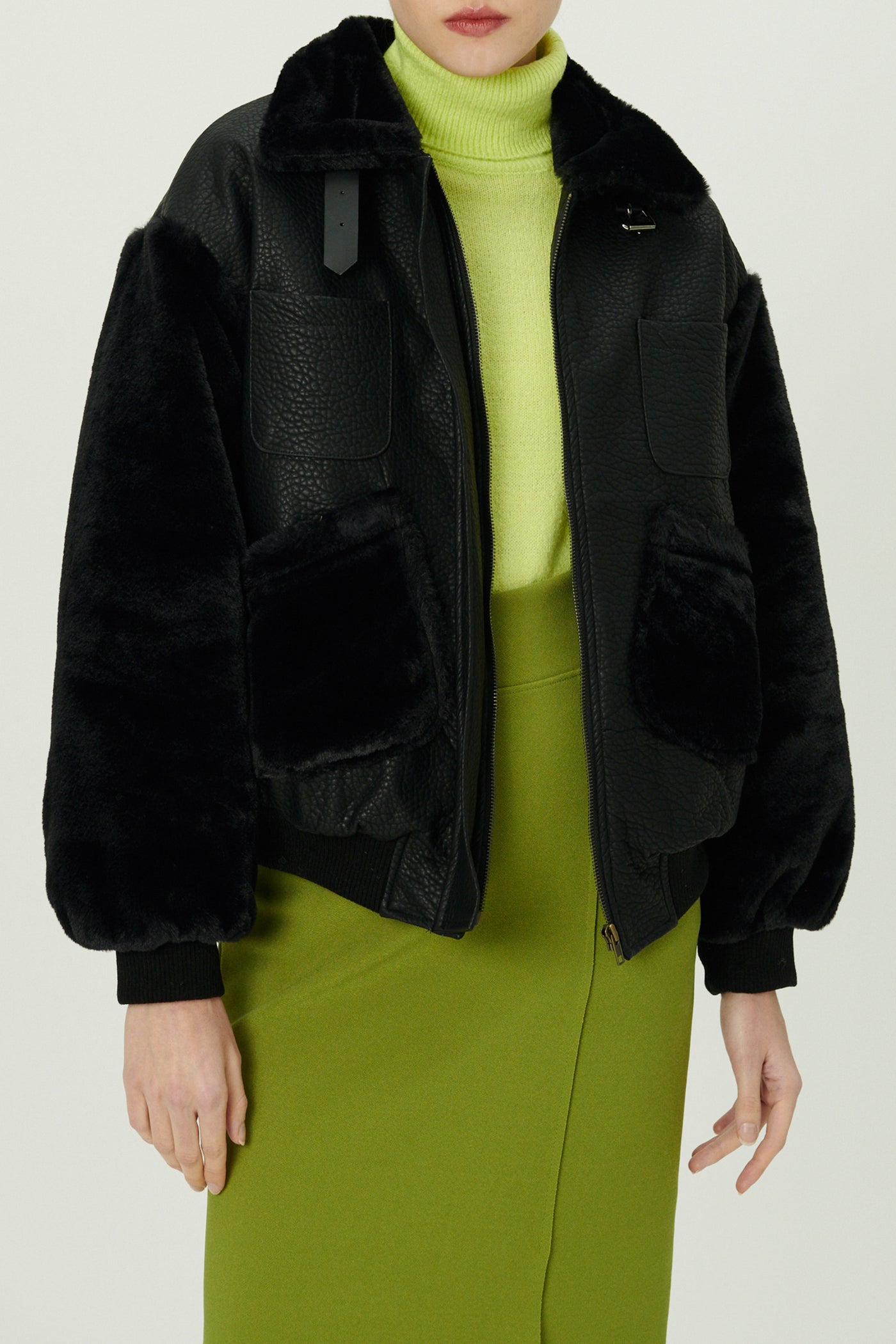 storets.com Oli Faux Fur Aviator Jacket