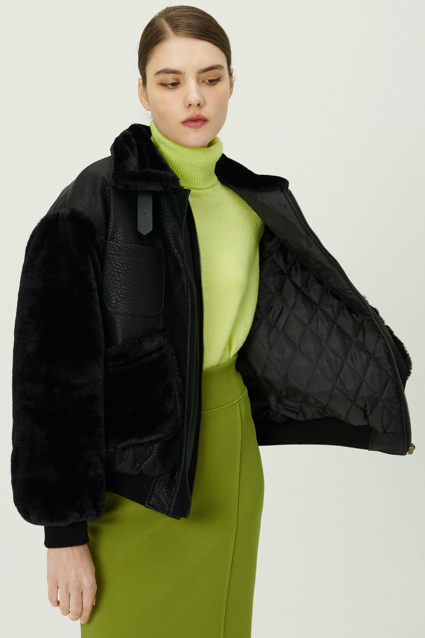 storets.com Oli Faux Fur Aviator Jacket