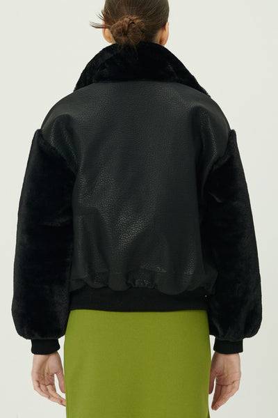 storets.com Oli Faux Fur Aviator Jacket