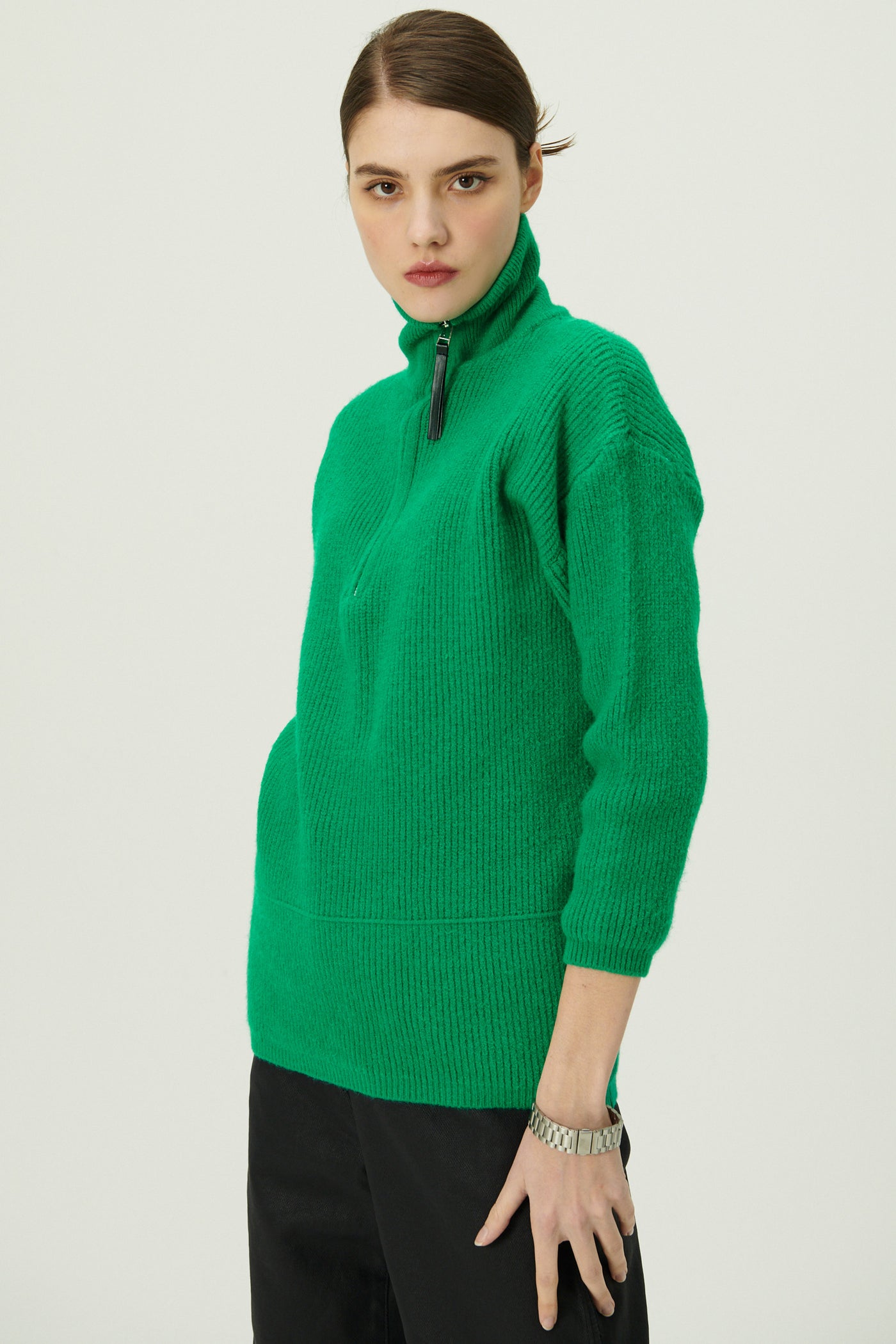 storets.com Aurora Half Zip Sweater/Mini Dress