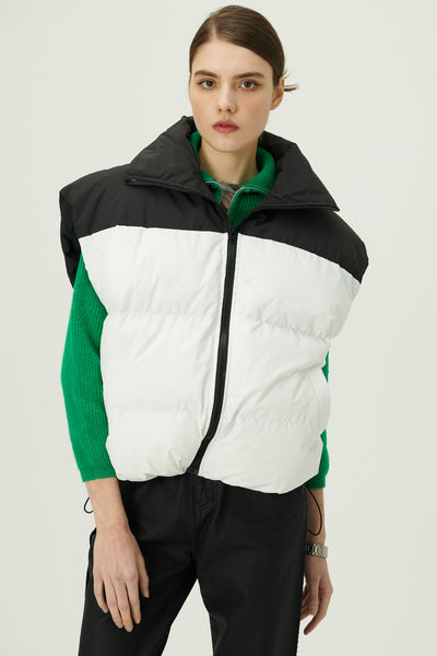 storets.com Claudia Color Block Puffer Vest