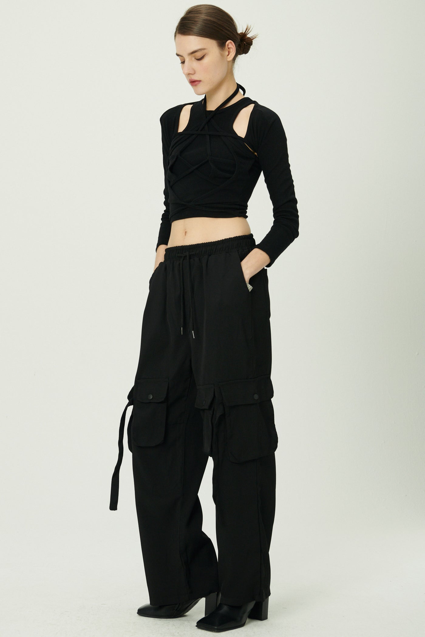 storets.com Helena Lace-up Top and Cardi Set