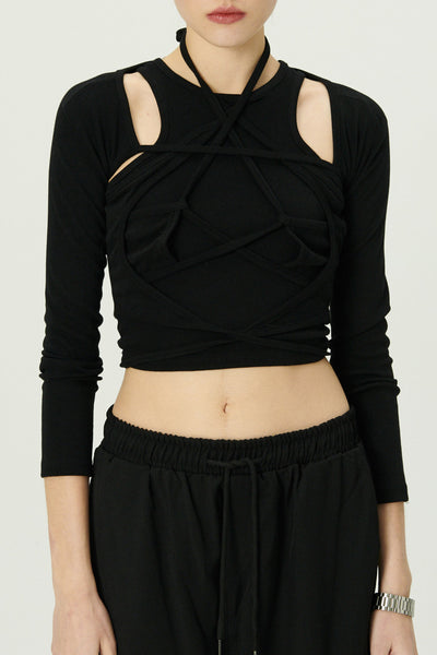 storets.com Helena Lace-up Top and Cardi Set