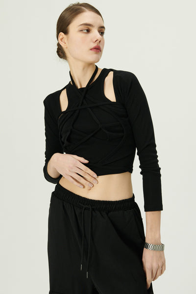 storets.com Helena Lace-up Top and Cardi Set