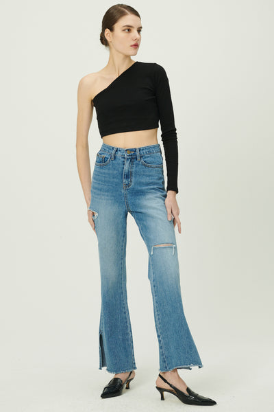 storets.com Valen One Shoulder Crop Top
