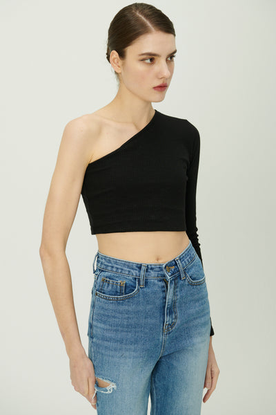 storets.com Valen One Shoulder Crop Top
