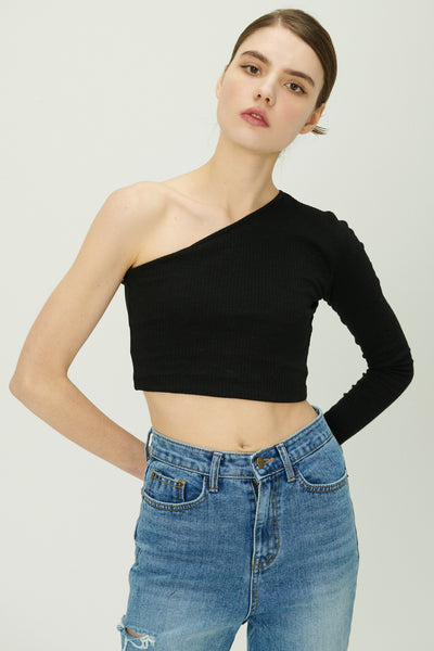 storets.com Valen One Shoulder Crop Top