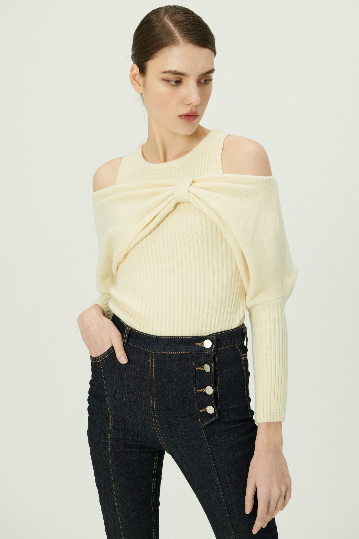 storets.com Cherie Overlay Cold Shoulder Top