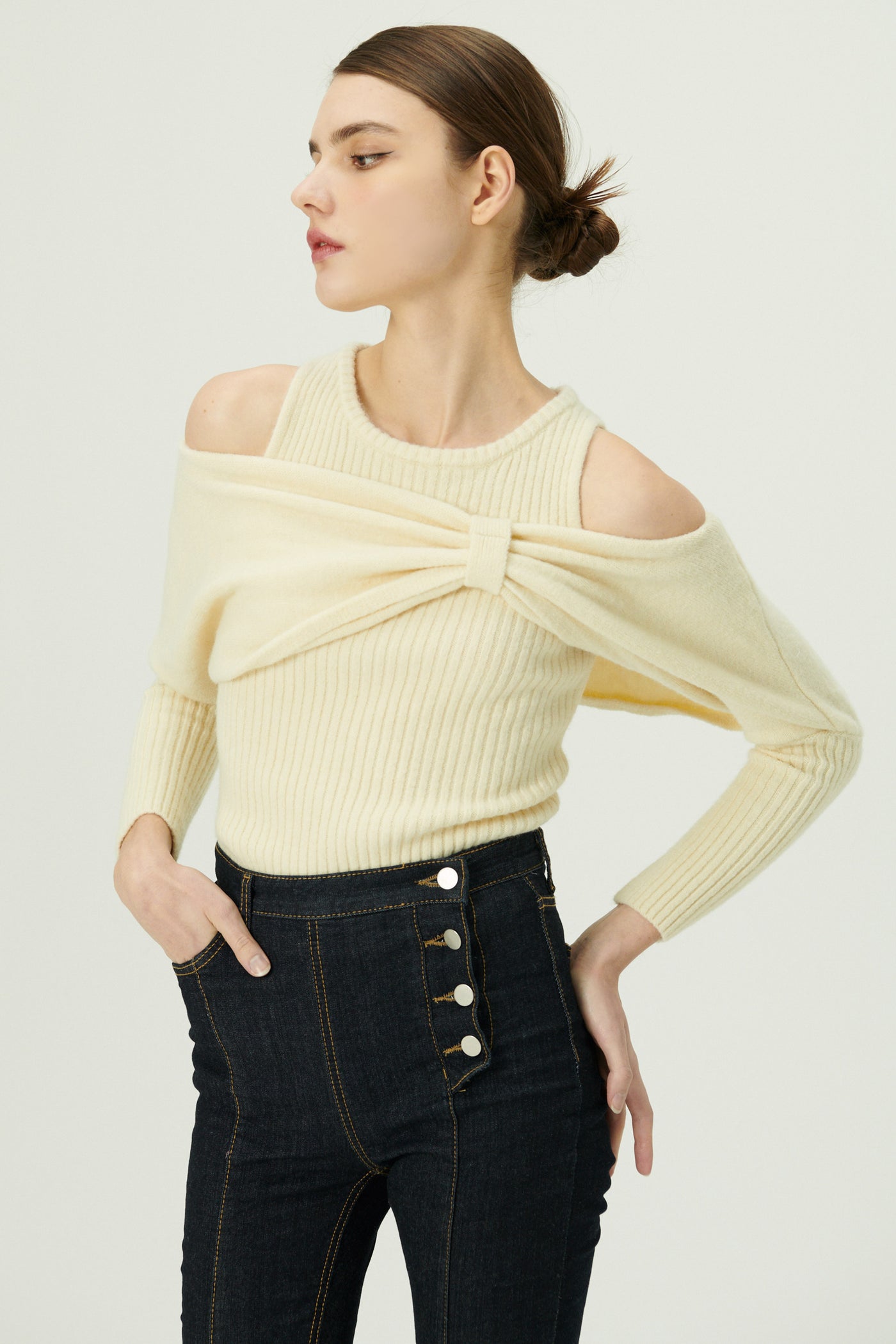 storets.com Cherie Overlay Cold Shoulder Top