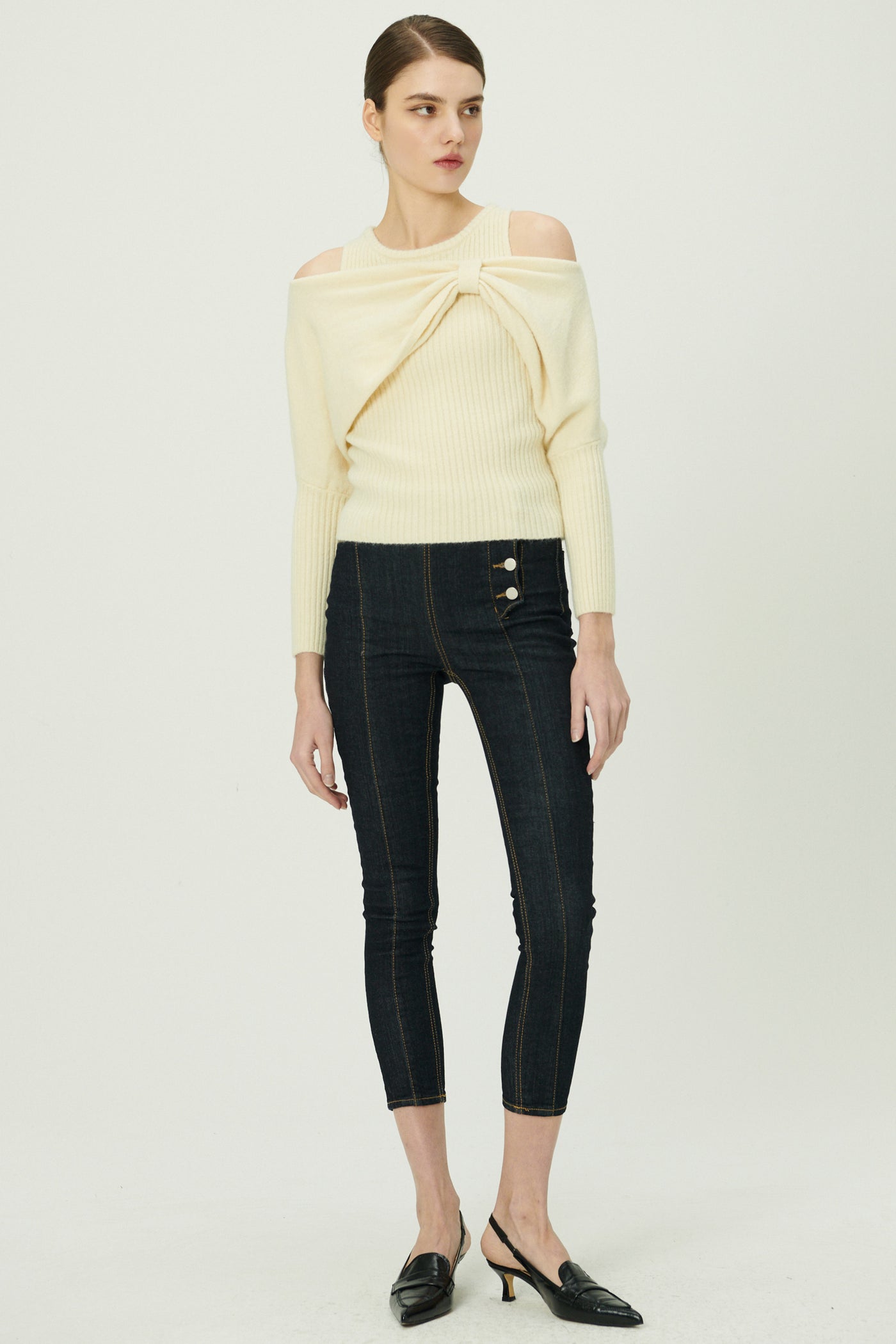 storets.com Cherie Overlay Cold Shoulder Top