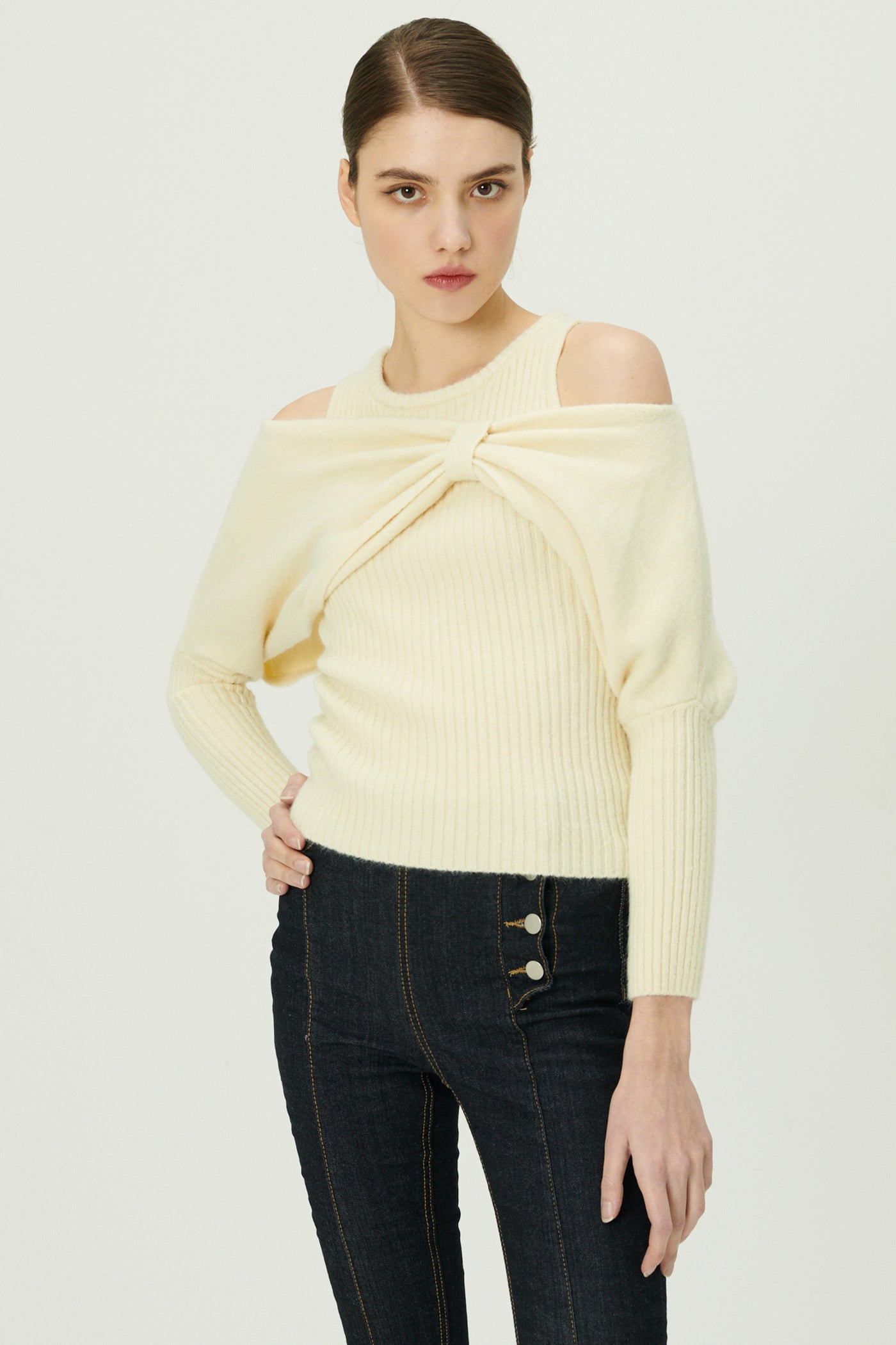 storets.com Cherie Overlay Cold Shoulder Top