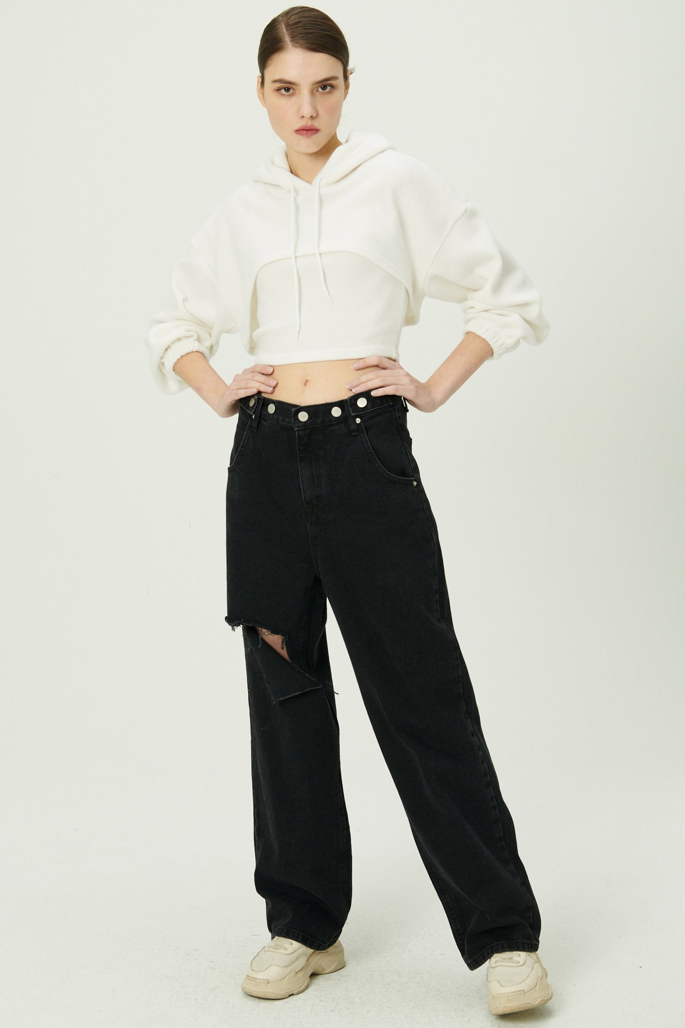 storets.com Elo Cutout Wide Leg Jeans