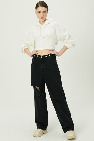 storets.com Elo Cutout Wide Leg Jeans