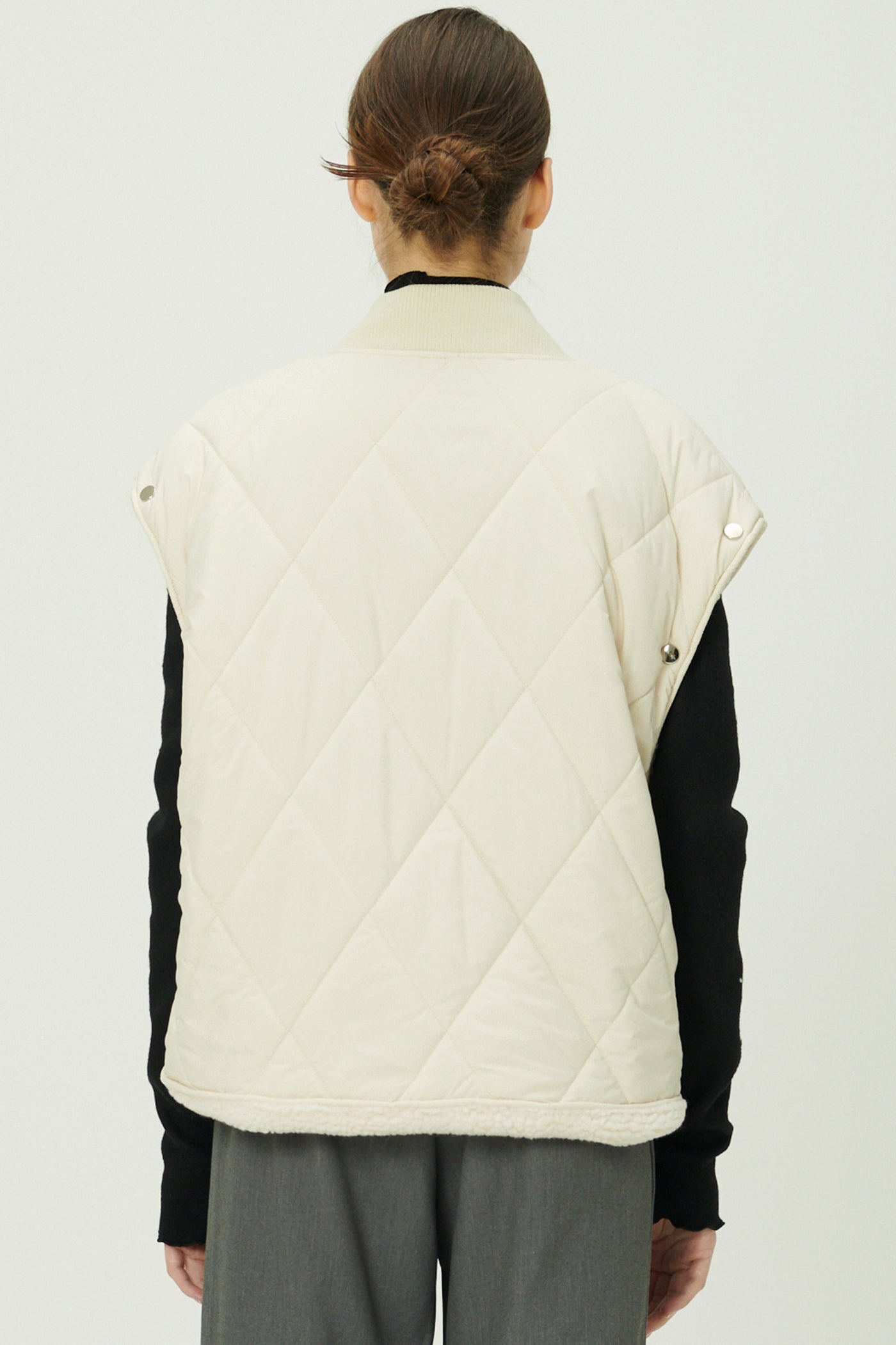 storets.com Eileen Quilted Sherpa Coat w/Detachable Sleeve